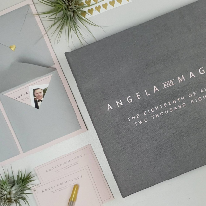Wedding Guest Book with envelopes "ANGELA"